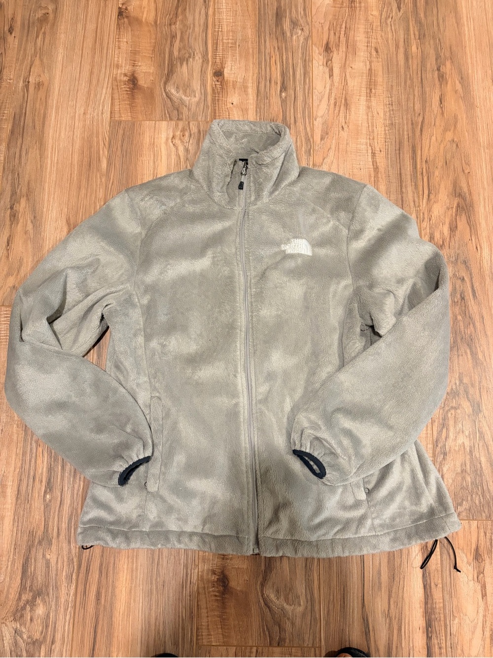 The North Face Women's Light Gray Teddy Fleece Jacket